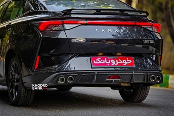 تصویر نمای بسته از طراحی قسمت عقب خودرو لاماری اکو