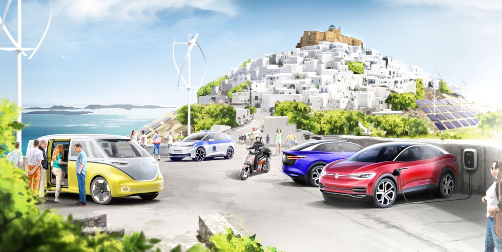 فولکس واگن می‌خواهد یک جزیره یونانی را به آرمان‌شهر خودروهای الکتریکی تبدیل کند