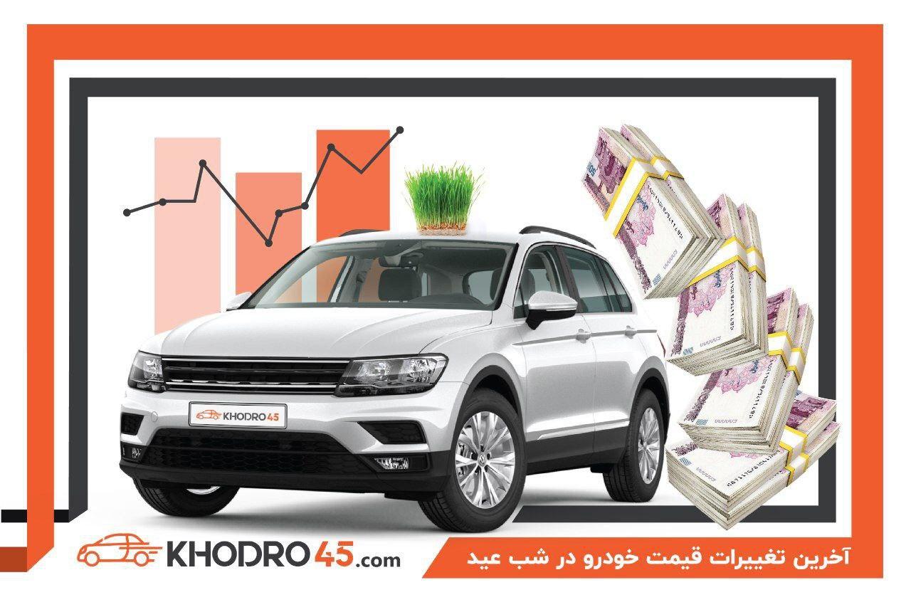 آخرین تغییرات قیمت خودرو در شب عید