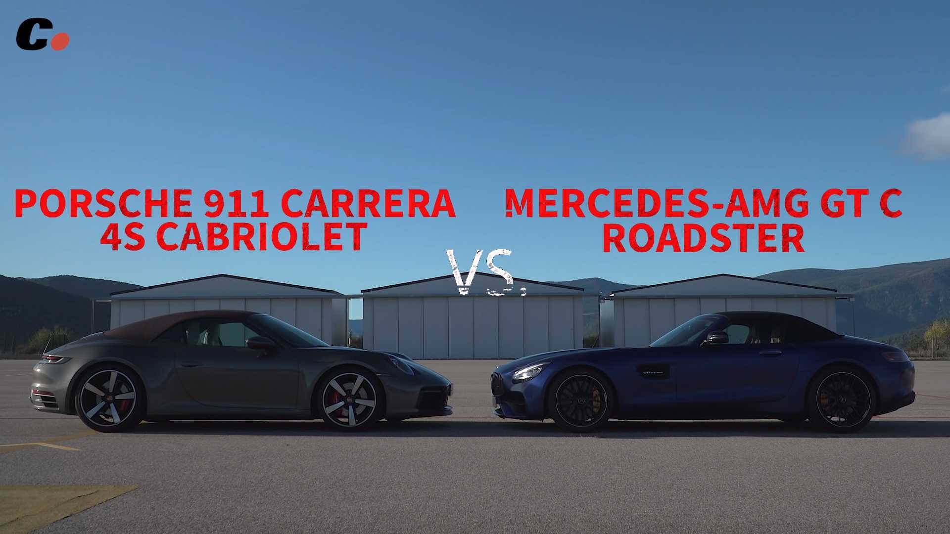 درگ مرسدس AMG GT C و پورشه 911 کررا 4S کابریو، نبرد کانورتیبل‌ها + فیلم