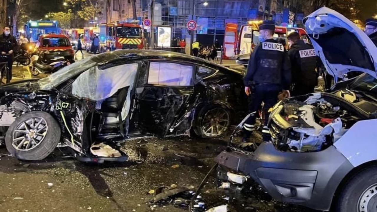 مشکل ترمز موجب تصادف تسلا مدل 3 در پاریس شد