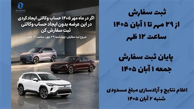 آغاز فروش فوری و وکالتی خودروهای وارداتی در اتونوین؛ مزدا CX-30 تا تویوتا کرولا کراس + جدول مهر 1405 منبع سایت خودرو بانک