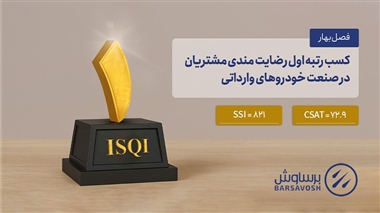 موفقیت برساوش در کسب رتبه نخست رضایت مشتریان در حوزه خودروهای وارداتی منبع سایت خودرو بانک